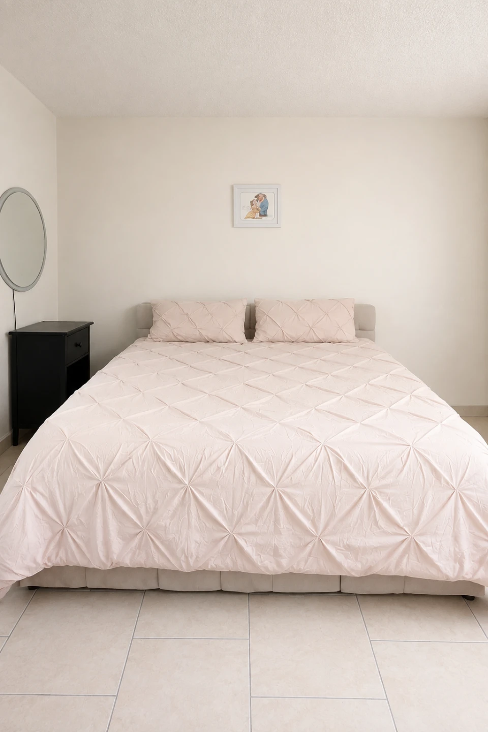 King Bed + Mattress + 4 Storage Drawers