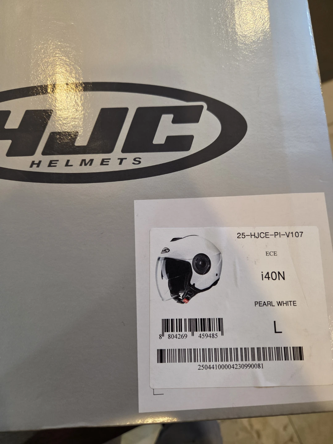 HJC i40N Pearl White Motorcycle Helmet - photo 3
