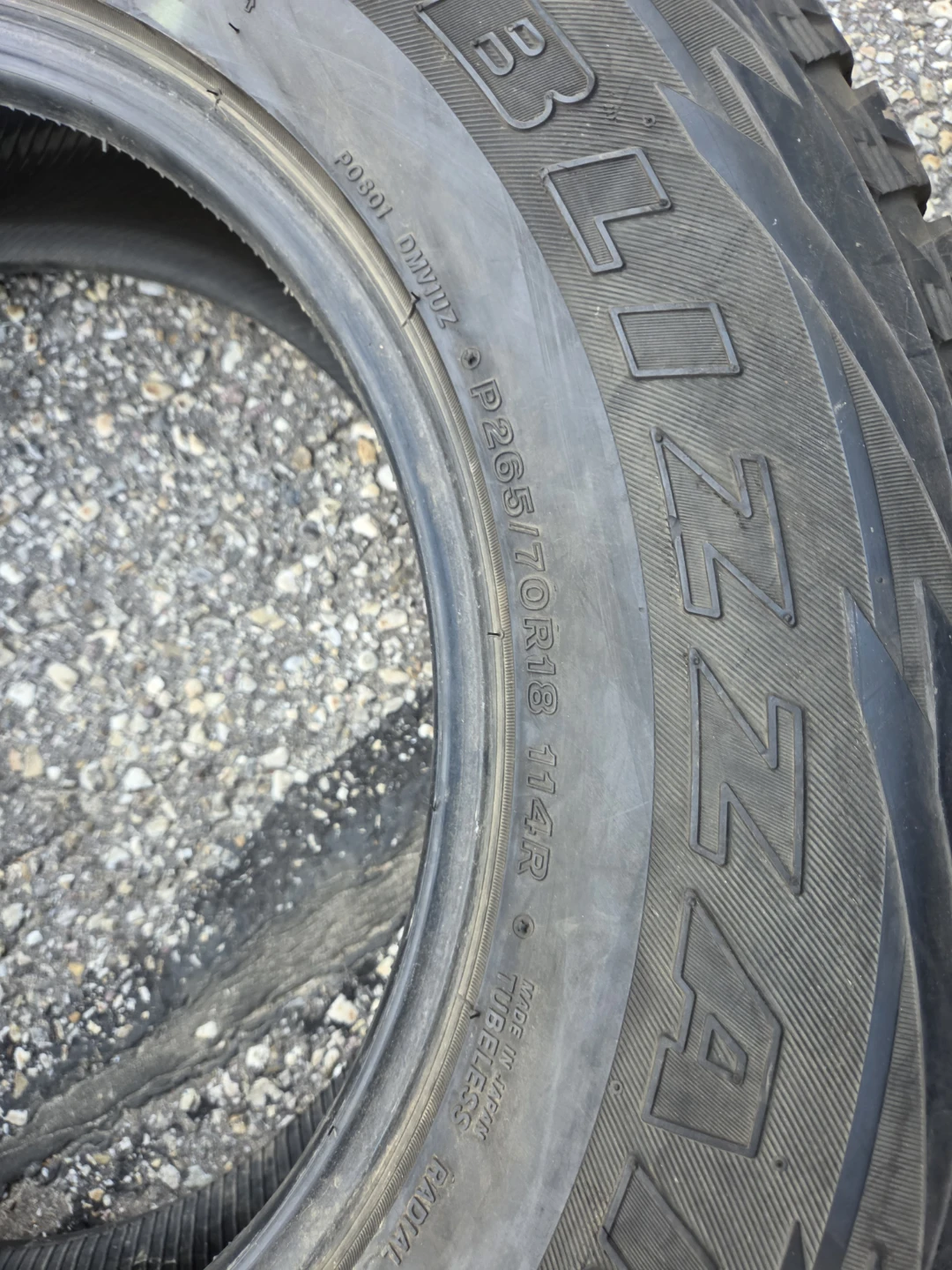 2 tire Bridgestone Blizzak Winter  - P265/70R18 - photo 4