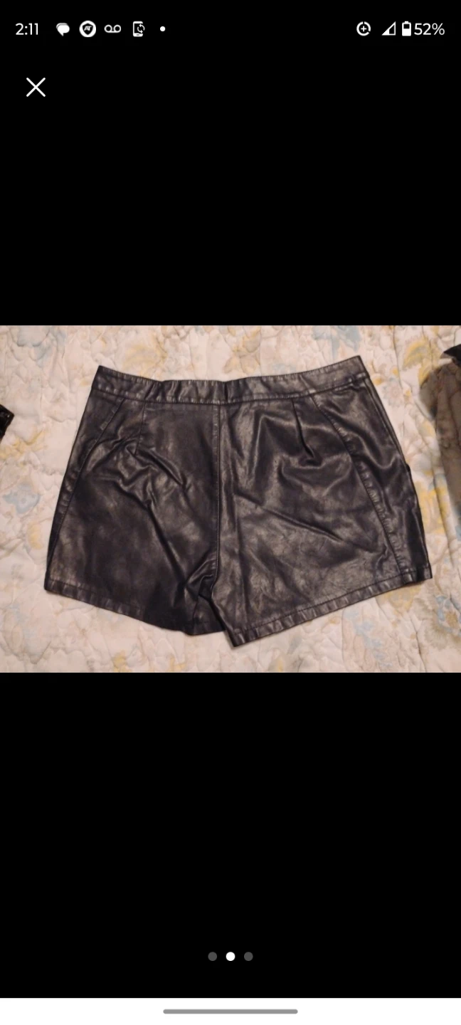 Fashion Nova Faux Leather Shorts XL Black - photo 2
