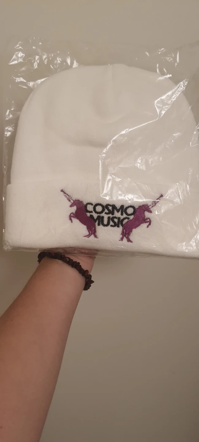 Cosmo Music White Beanie