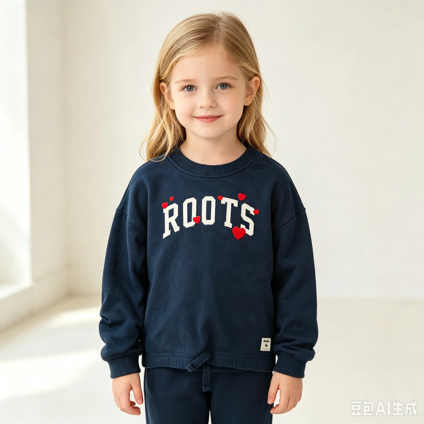 Roots Kids Heart Navy Sweatshirt Size 5T