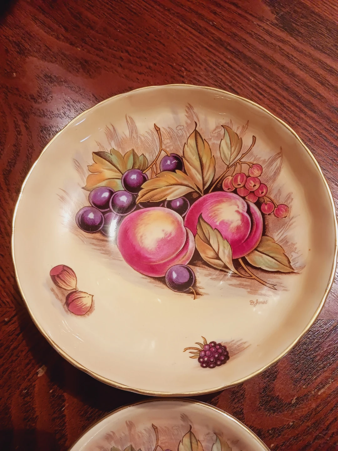Aynsley Bone China Fruit Pattern Candy Bowls Set of 2 - photo 3