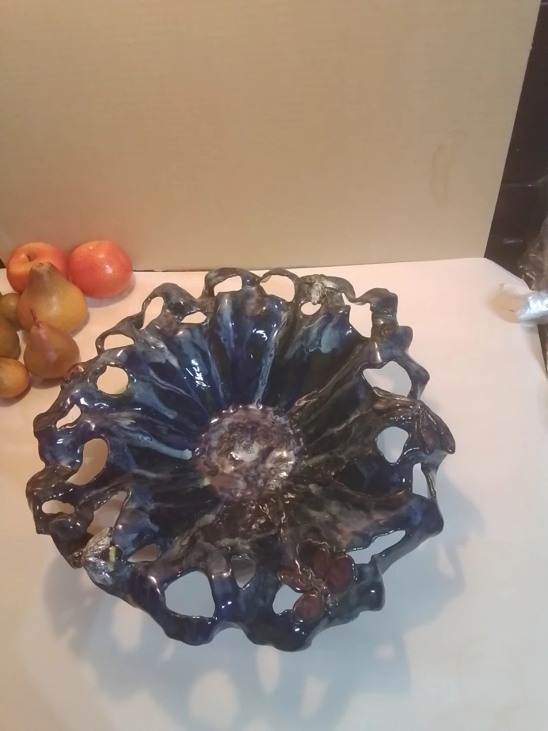 STUNNING Large 15" Artisan Studio Art Pottery Bowl
