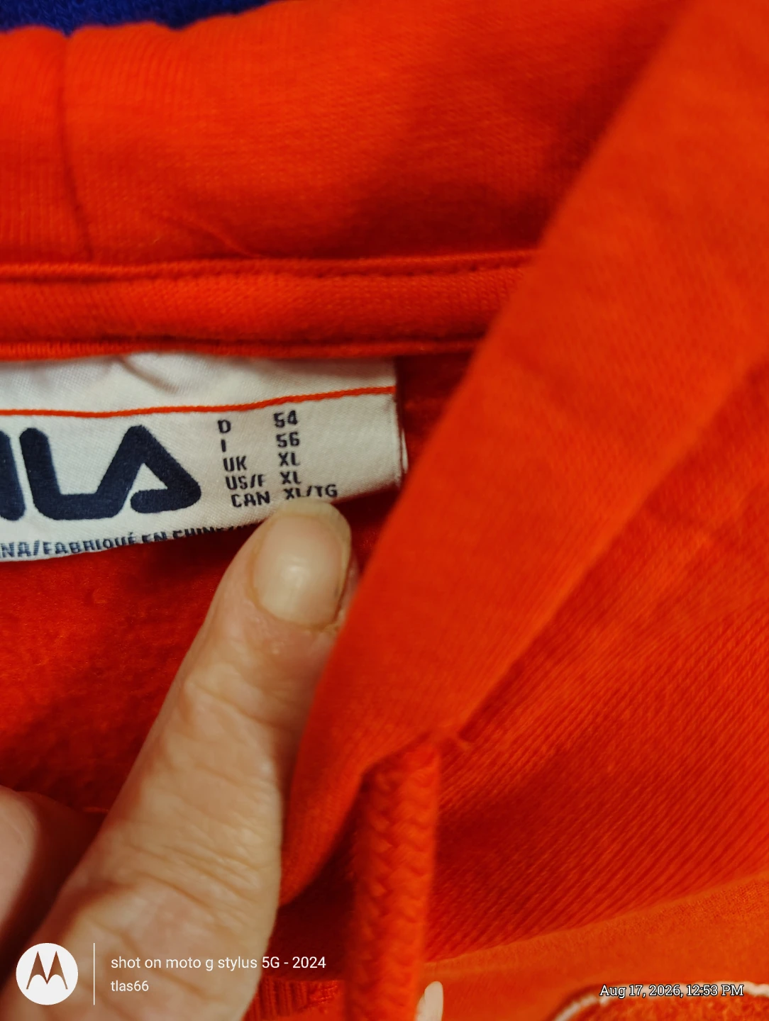 Fila Red Hoodie Sweatshirt XL - photo 2