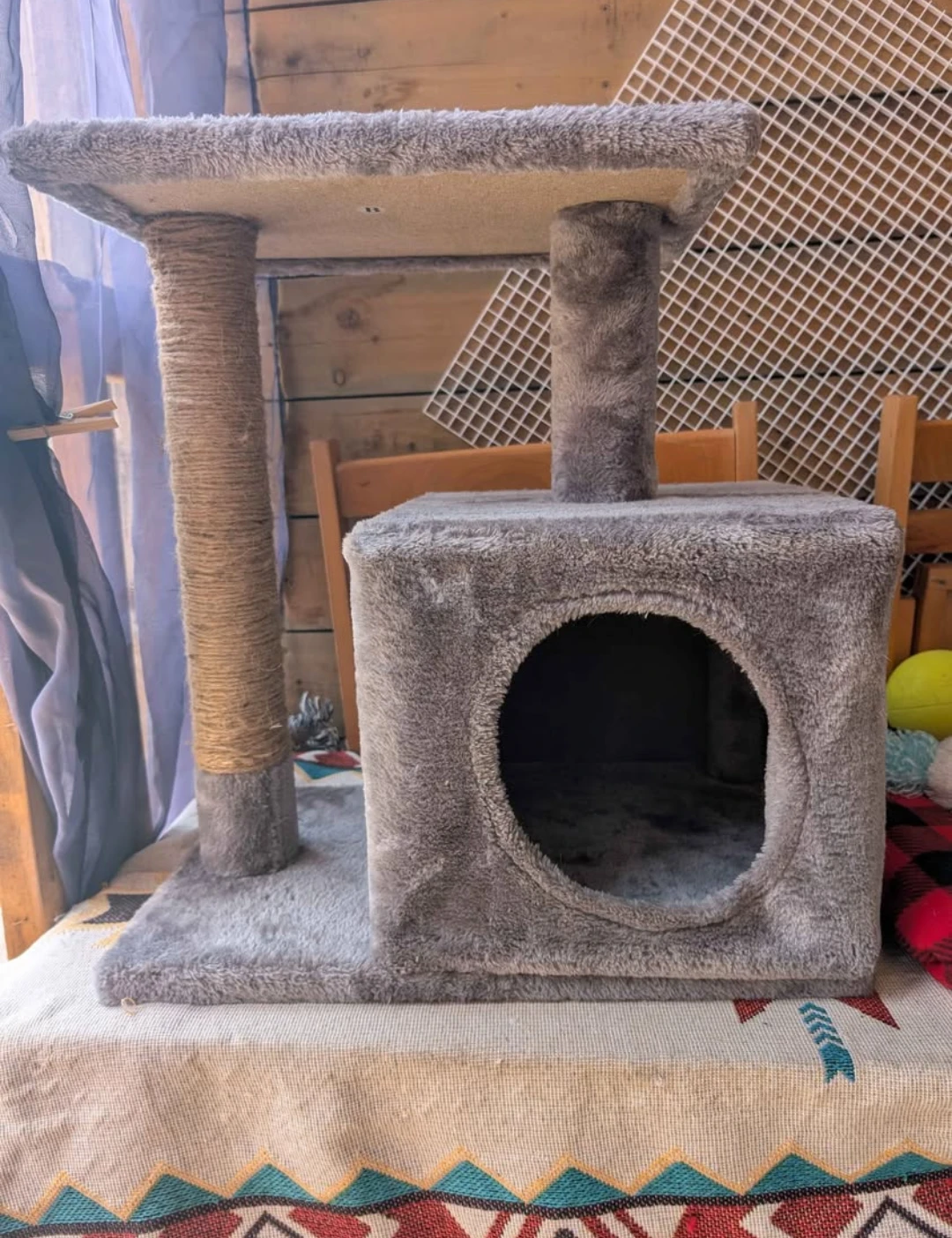 Grey Cat Tree Condo