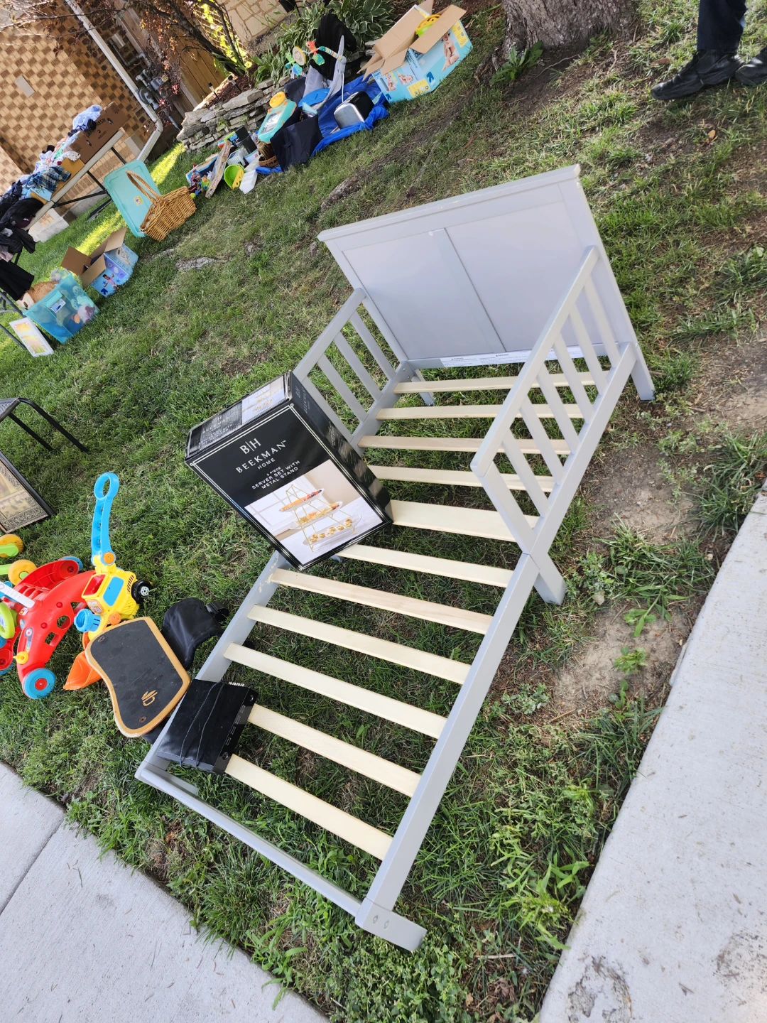 Gray Toddler Bed Frame