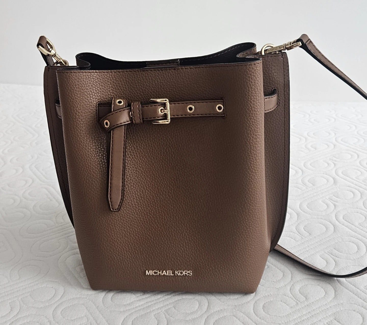 Michael Kors Brown Leather Bucket Bag