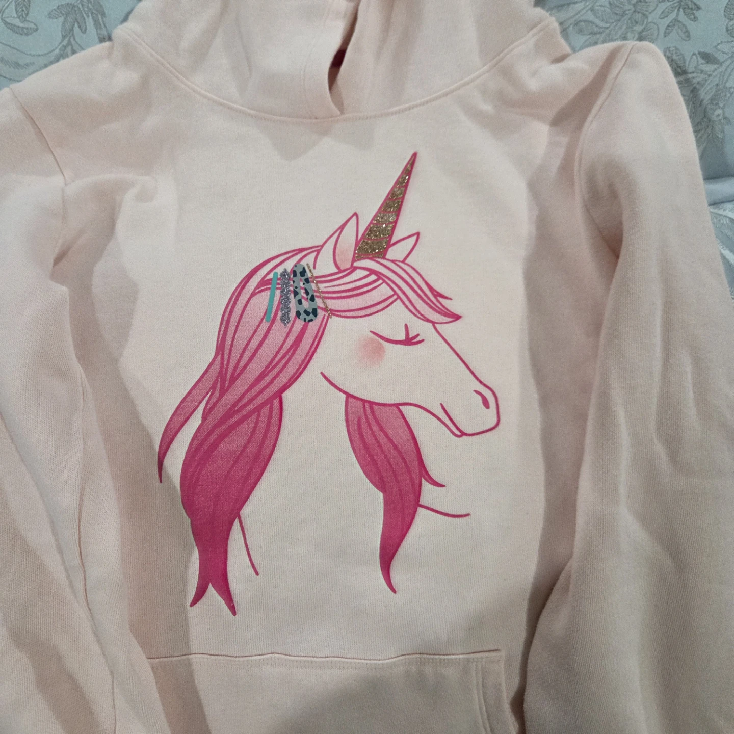 Cat & Jack Pink Unicorn Hoodie XL (14/16) - photo 2