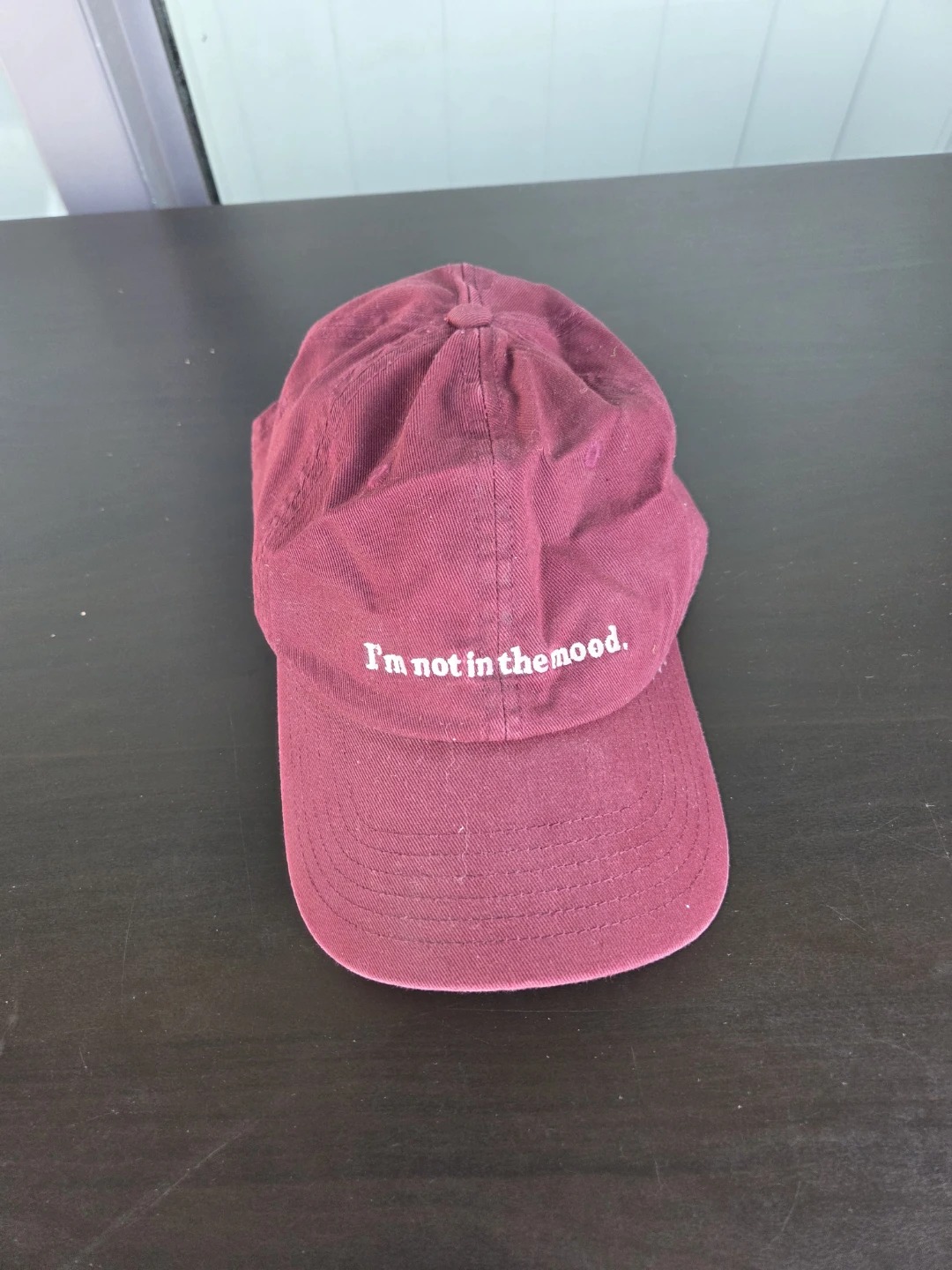 H&M "I'm not in the mood" Baseball Cap - Burgundy - photo 2