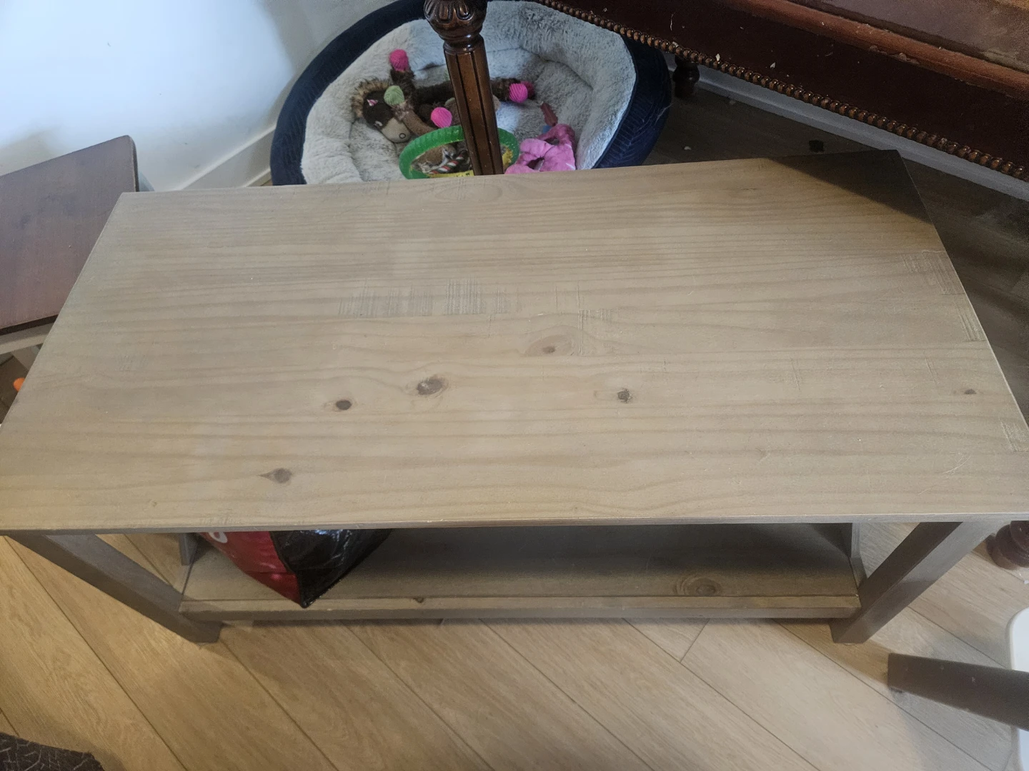 Wooden Coffee Table with Shelf