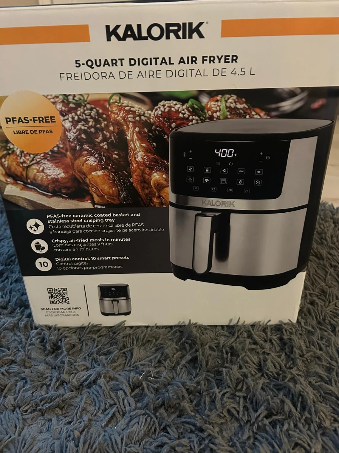 Kalorik 5-Quart Digital Air Fryer never used