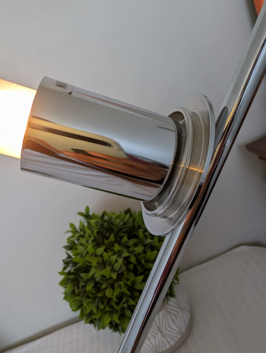 Modern Chrome Desk Lamp and waste basket - photo 2