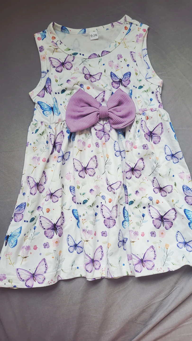New never used-Girls Butterfly Dress and Cardigan Set - photo 2