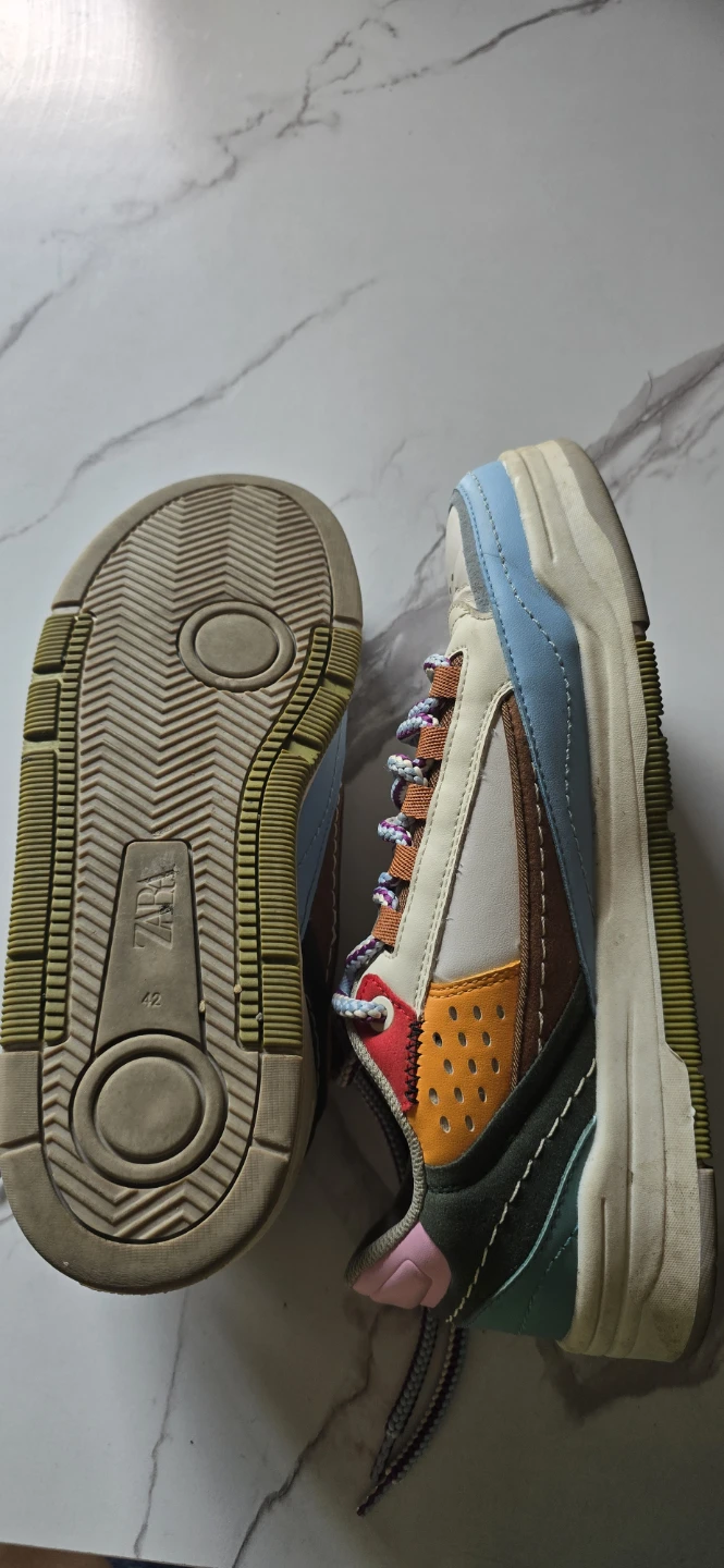 ZARA Colourblock Lace-up Sneakers - photo 3