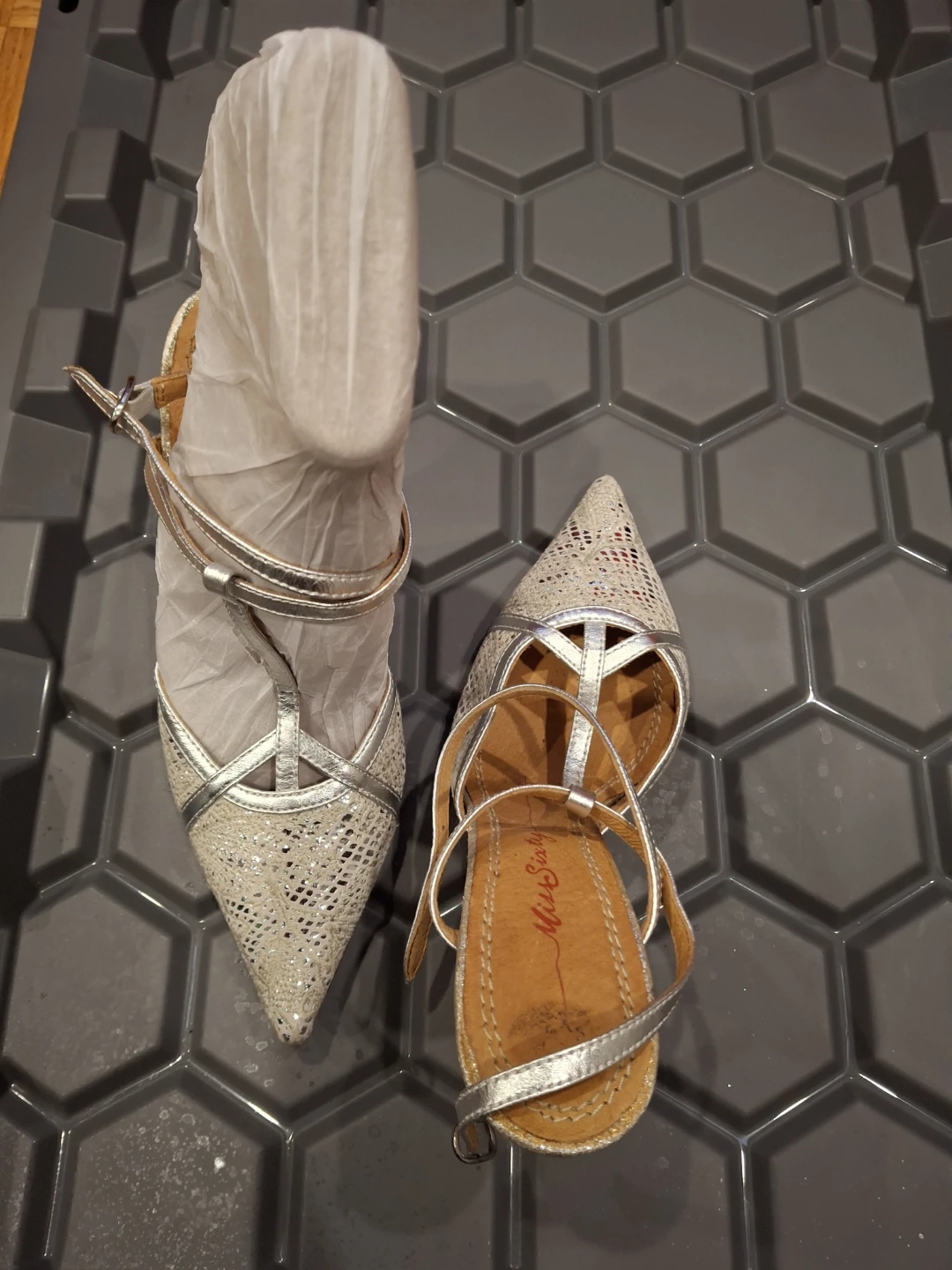 Miss Sixty Silver Sparkly Heels