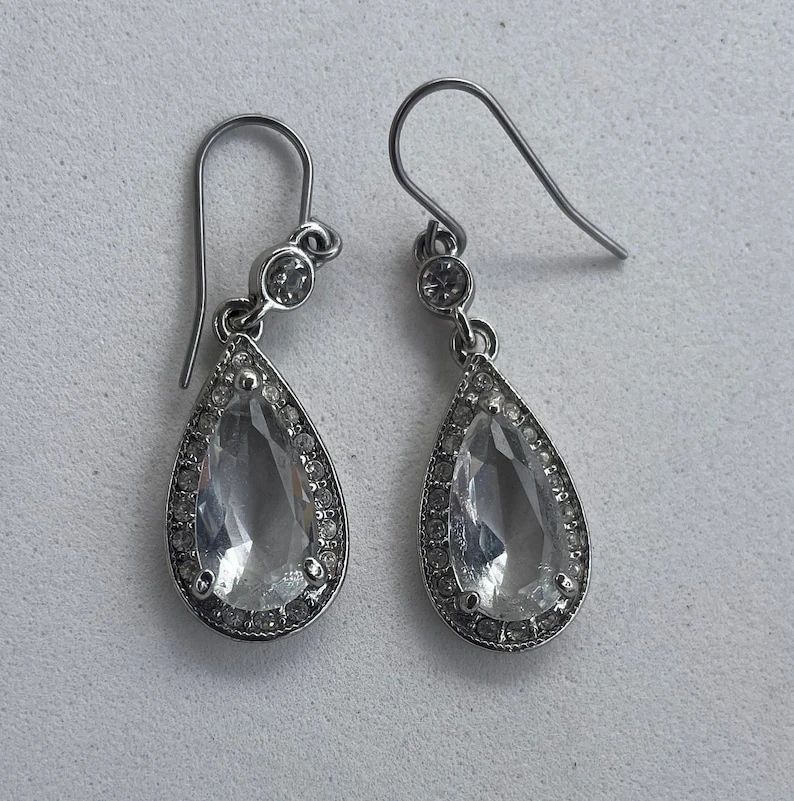 Teardrop Crystal Dangle Earrings