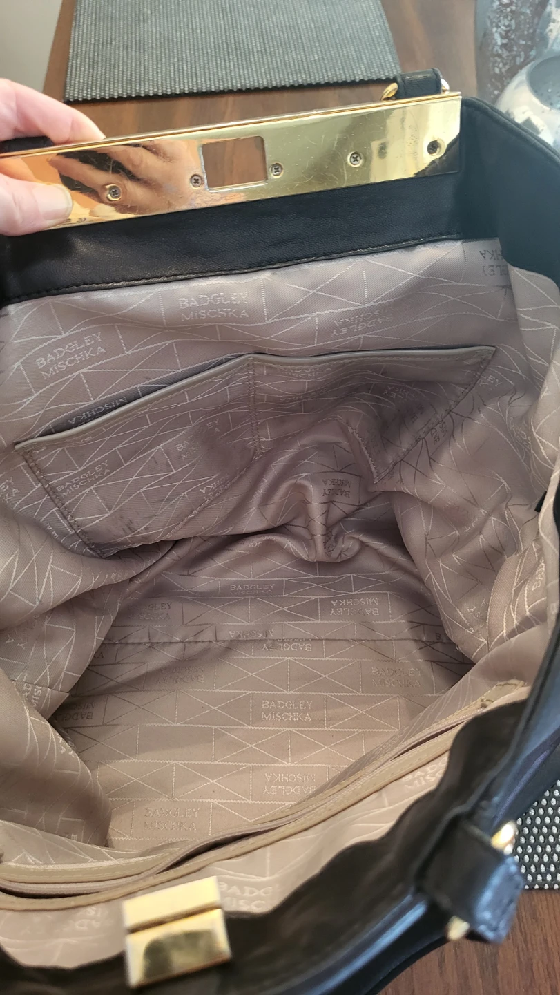 Badgley Mischka Black Genuine Leather Tote Bag - photo 3