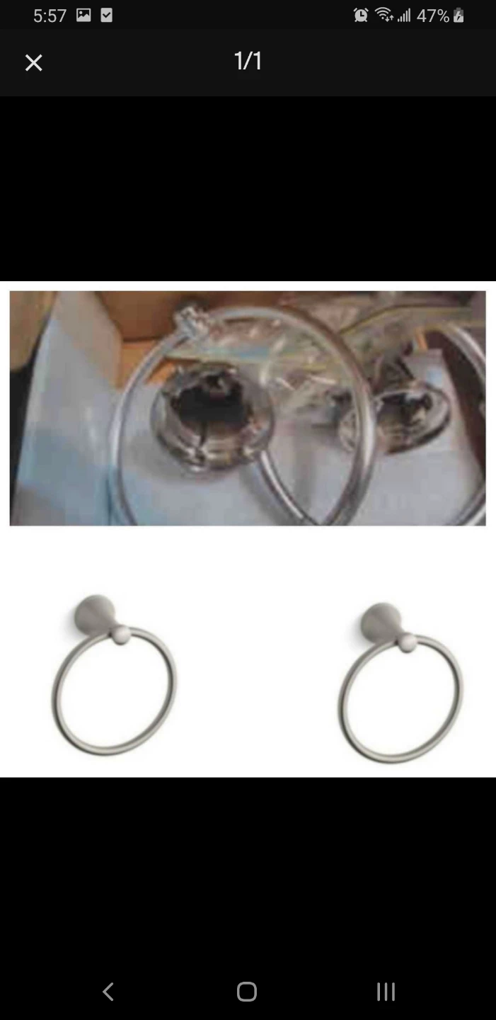 Brand new Kohler towel ring set - photo 2