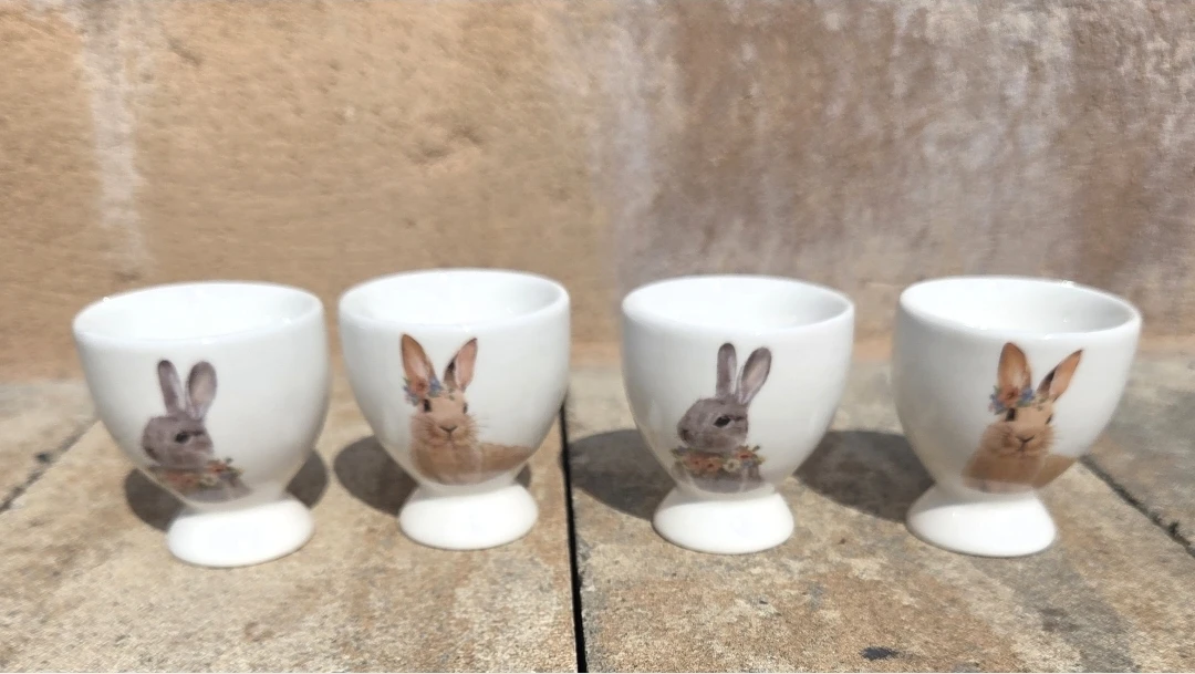 Grace Set of 4 Easter Bunny Egg Cups - photo 3
