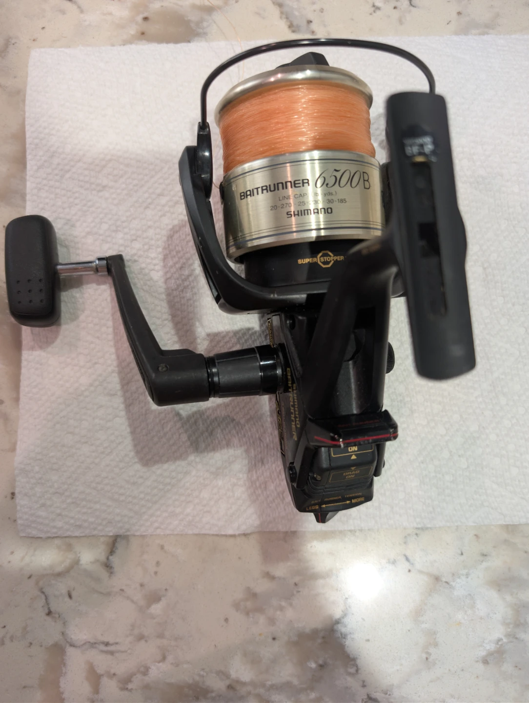 Shimano Baitrunner 6500B Graphite - Titanium Body Fishing Reel - photo 4
