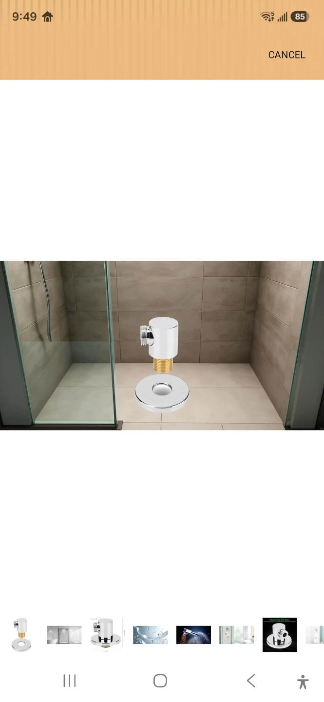 Chrome Shower Bidet Spray Holder T-Valve, 1/2 in. - photo 3