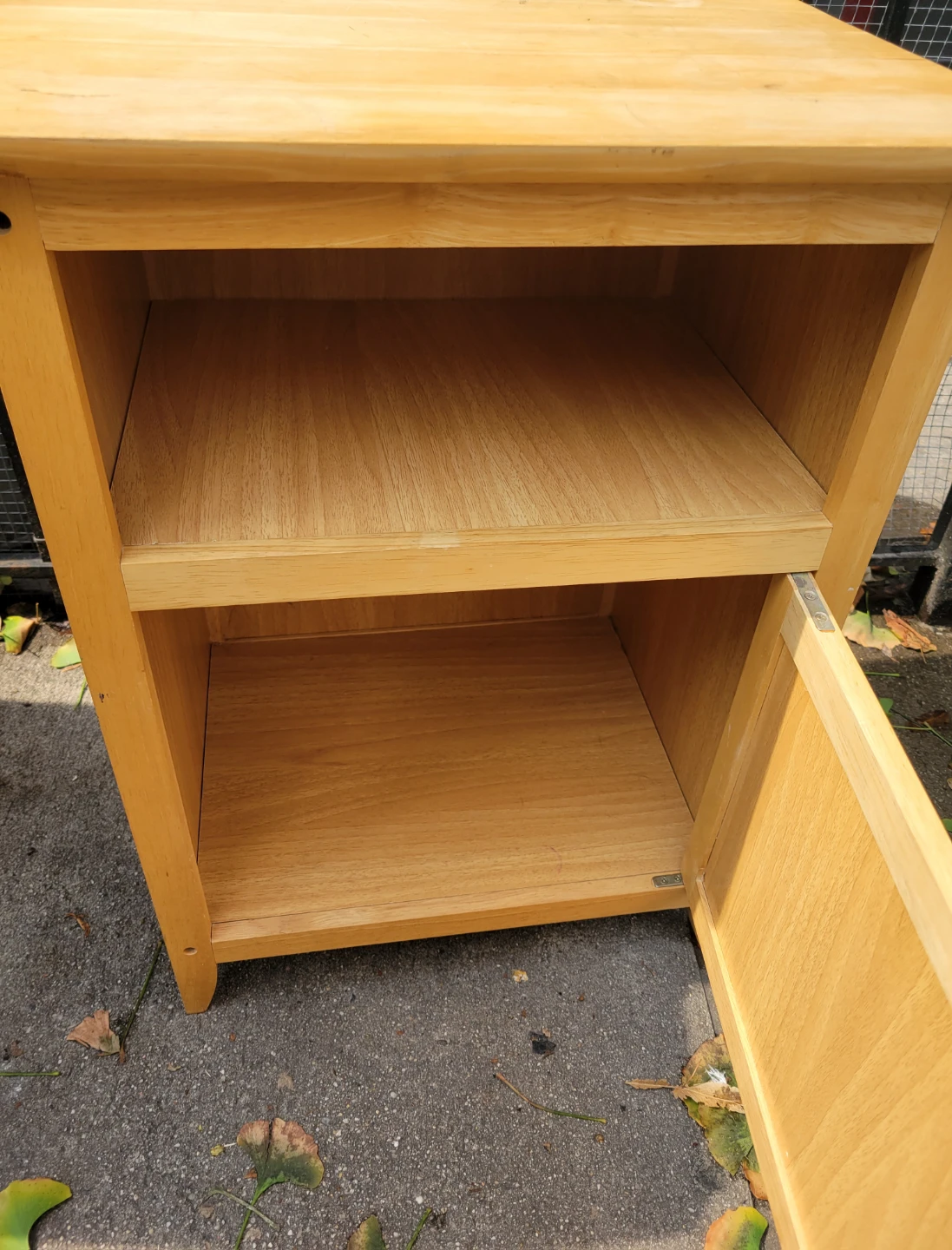 Wooden Nightstand with Cabinet - photo 2
