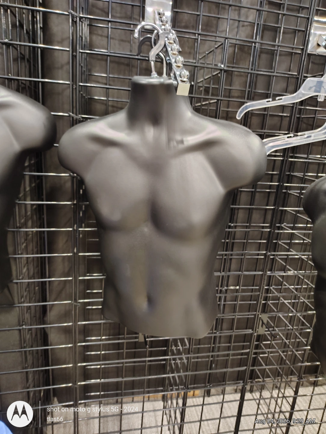 Black Male Mannequin Torso Display Form