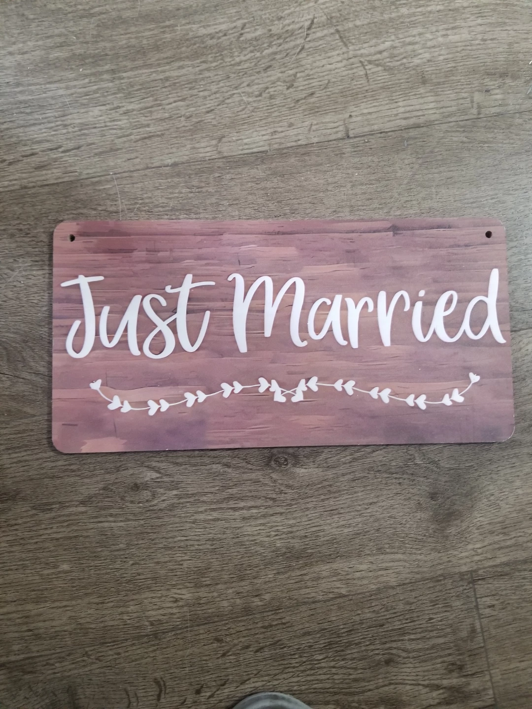 Just Married Wedding Sign Brand New