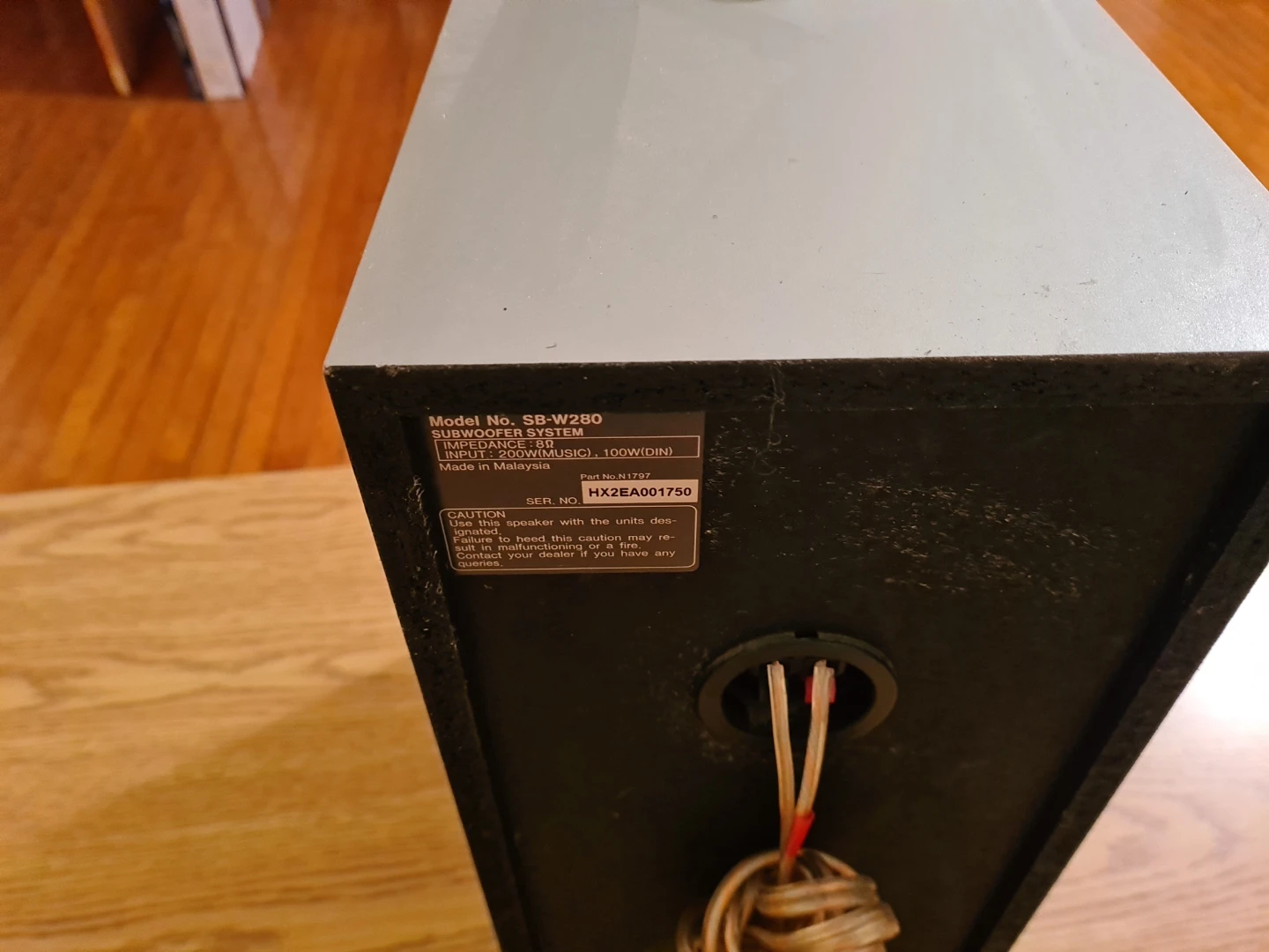 Panasonic SB-WZ80 Subwoofer System - photo 2