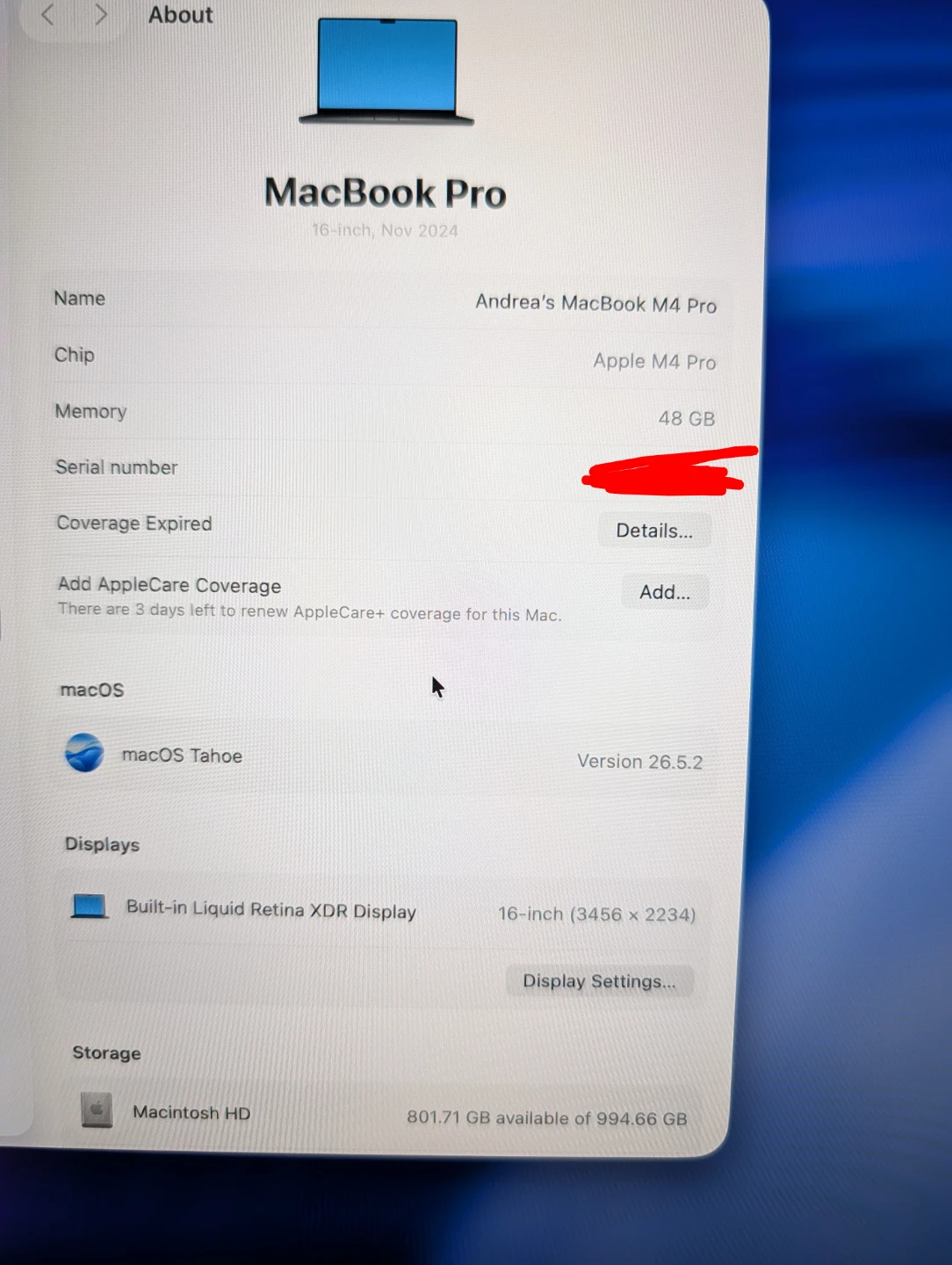 Apple MacBook Pro 16-inch M4 Pro 1TB - photo 3