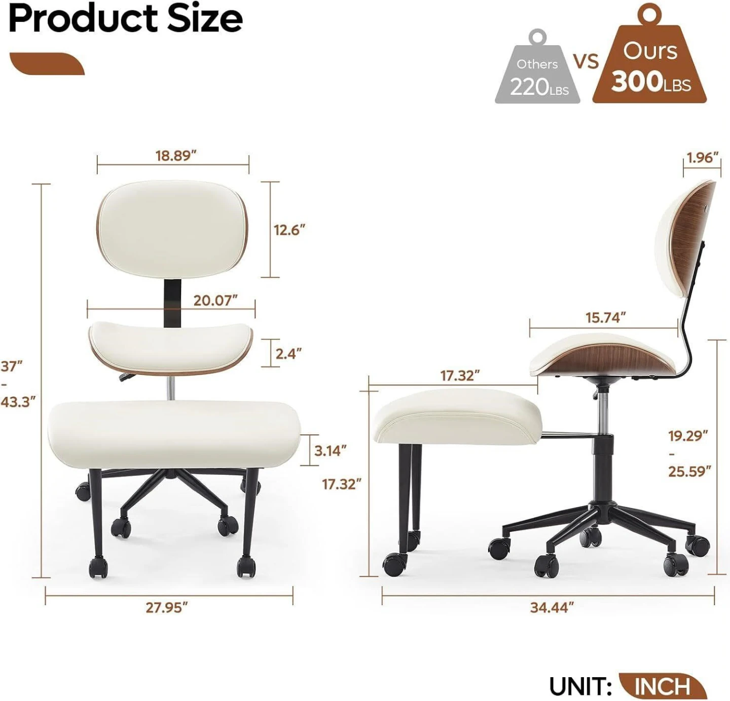 Ergonomic Chair with Adjustable Height - photo 2