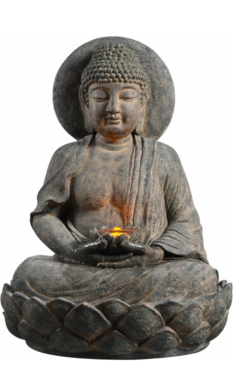 Teamson Home Buddha Outdoor Waterfall Fountain with LED Lights - photo 3