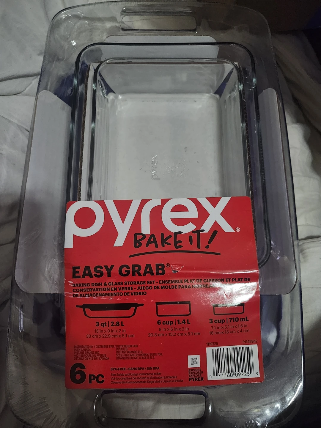Pyrex Easy Grab Baking Dish & Glass Storage Set - 6 Piece