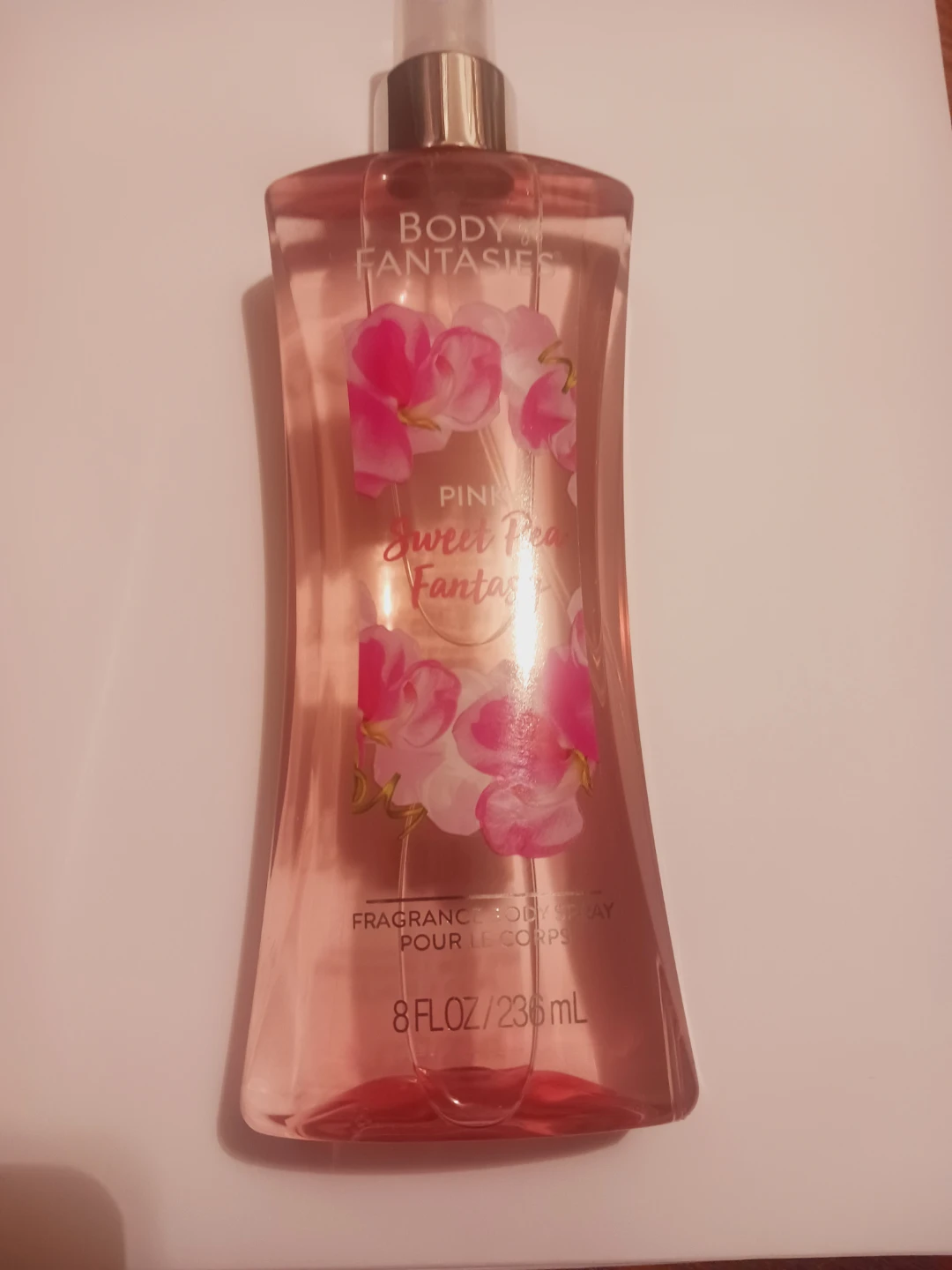 New !!,Body Fantasies Pink Sweet Pea Fantasy Body Mist 8 oz