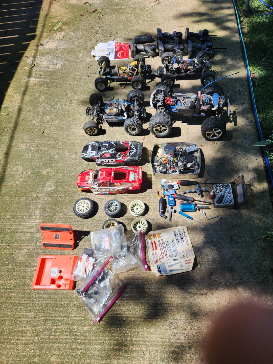 Traxxas Jato RC Car Lot with Parts and Remotes