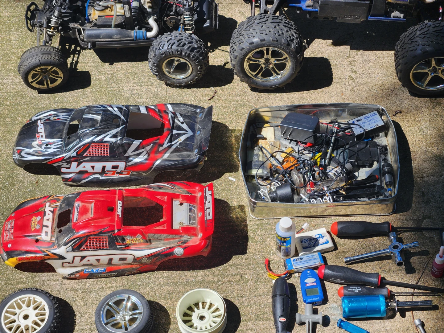 Traxxas Jato RC Car Lot with Parts and Remotes - photo 4