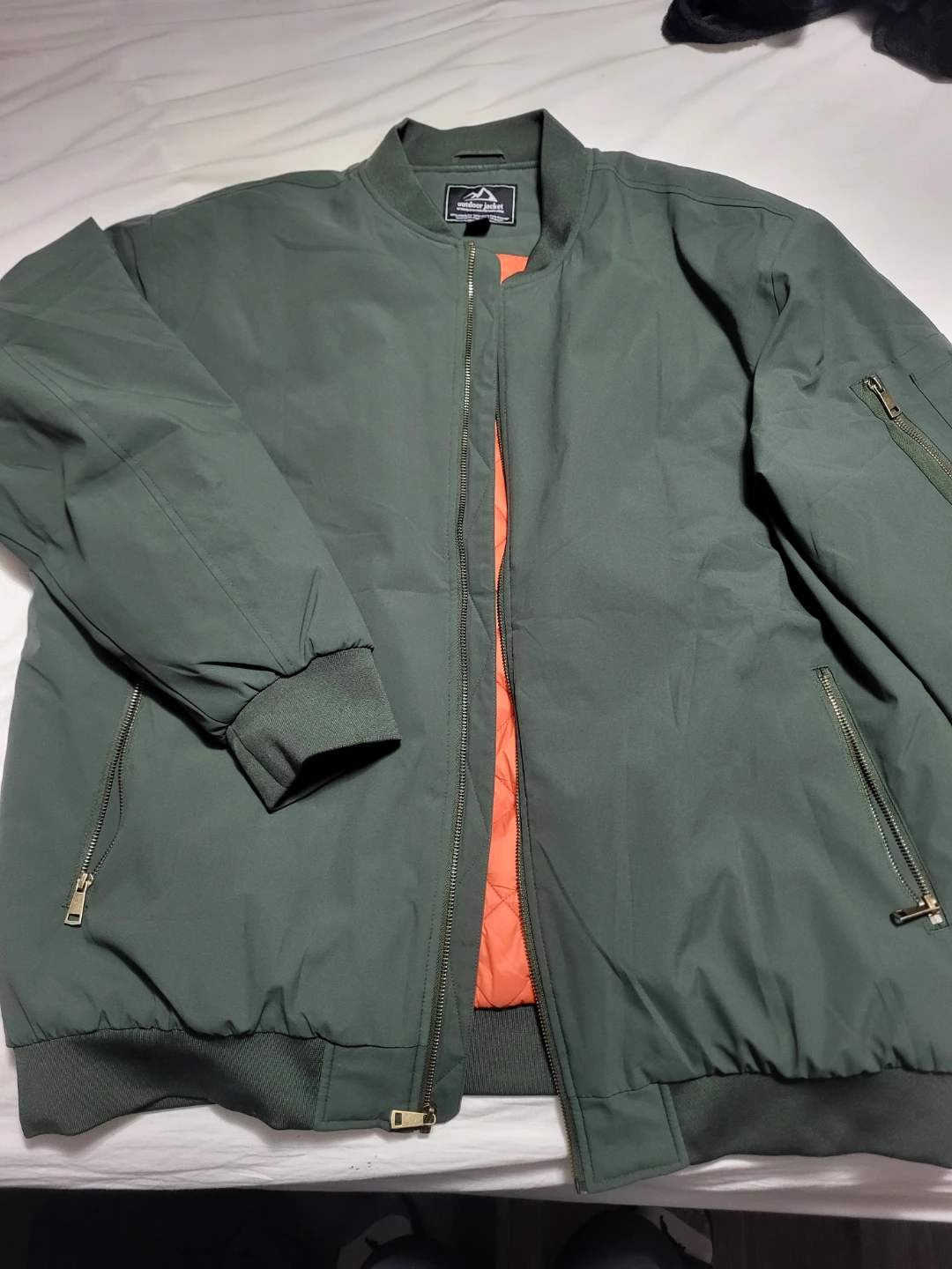 Outdoor Jacket Bomber Style Green - photo 3
