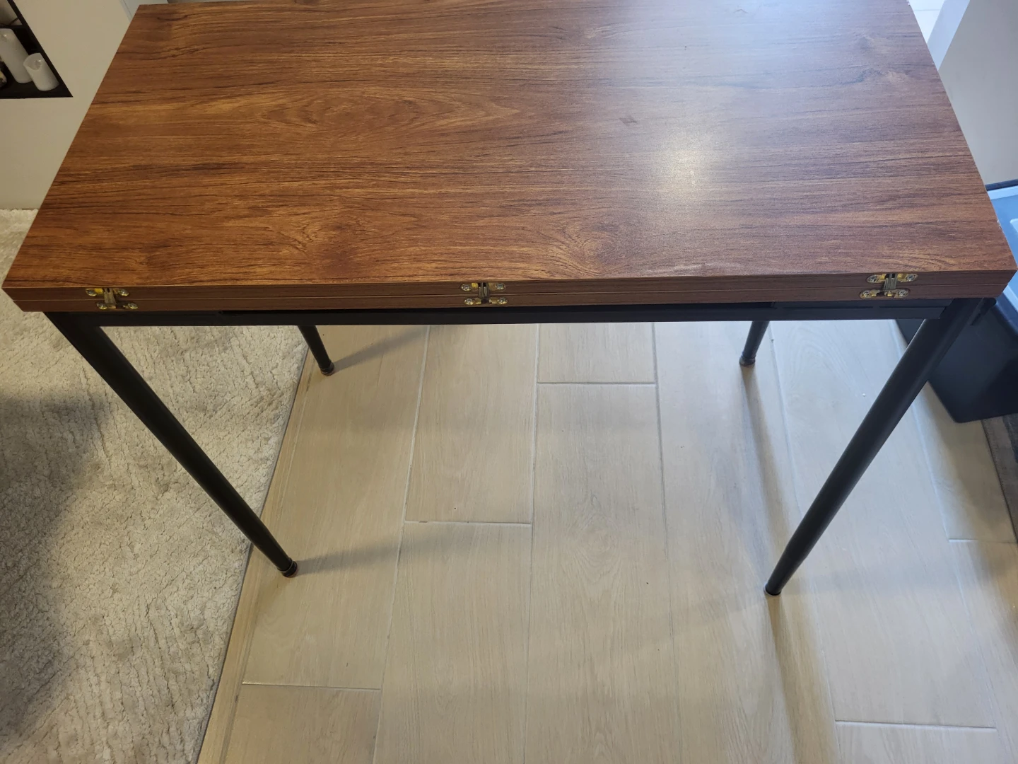 Folding Table with Wood-Look Top - photo 4