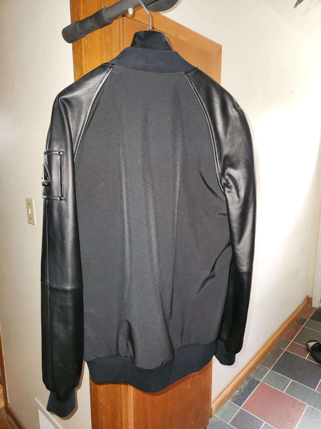 Moose Knuckles Black Leather Jacket Men S/P - photo 4