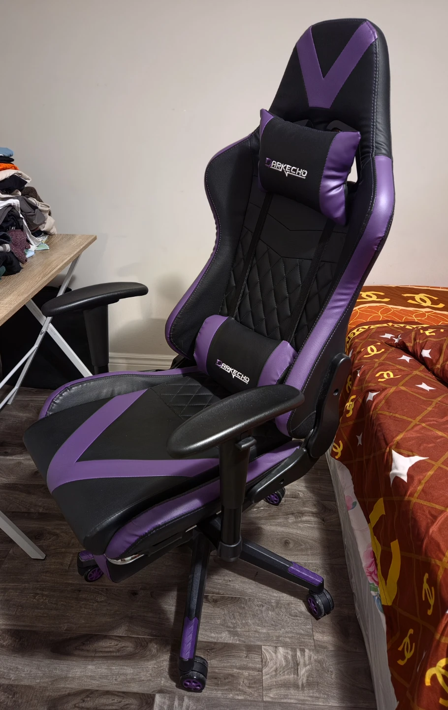 DARKECHO Gaming Chair - Purple and Black