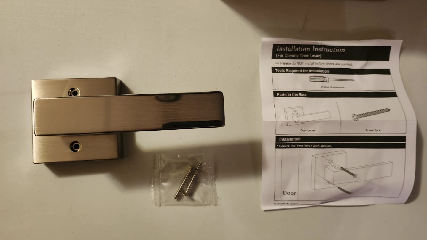 Brushed Nickel Dummy Door Lever - photo 3