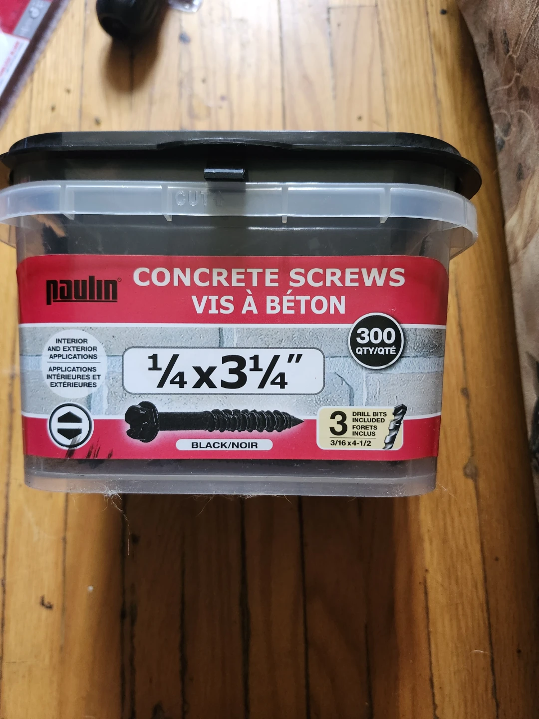 Paulin Concrete Screws 1/4" x 3 1/4"