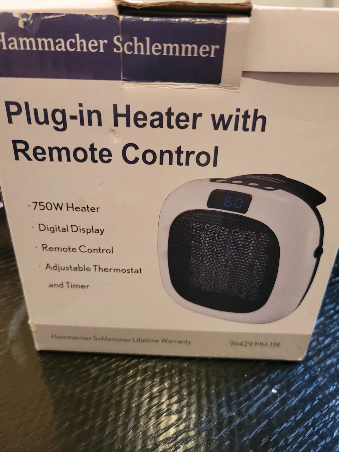 Hammacher Schlemmer Plug-in Heater with Remote Control