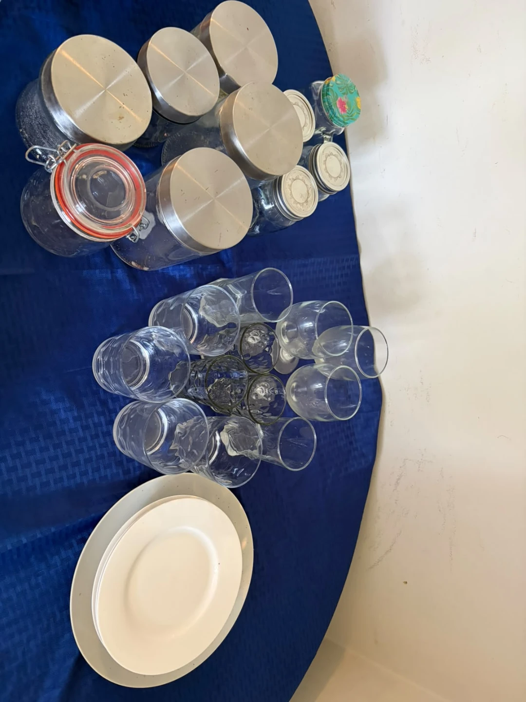 Set of Glass Jars and Tumblers