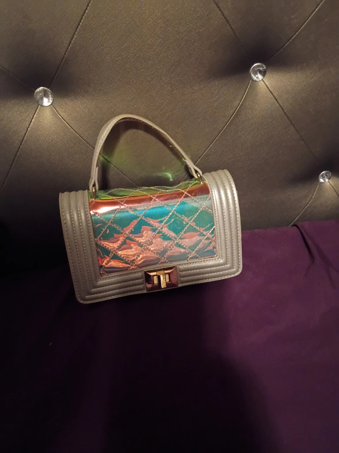 Quilted Iridescent Handbag
