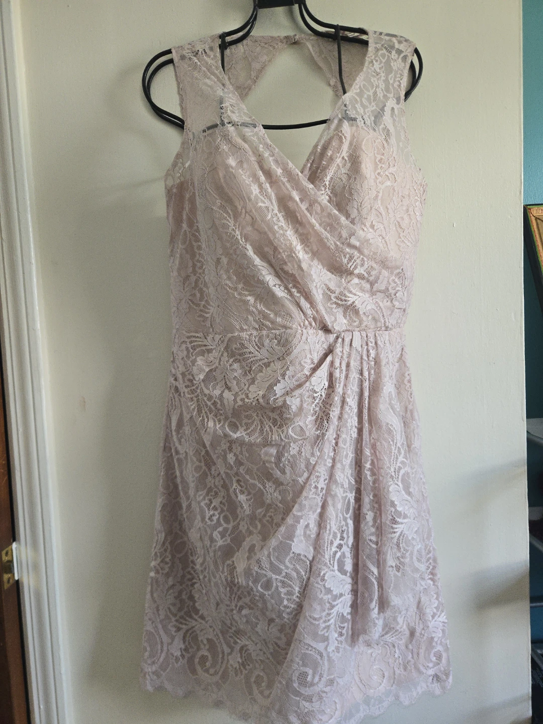 Jim Hjelm Pink Lace Mock  Wrap Dress - photo 3