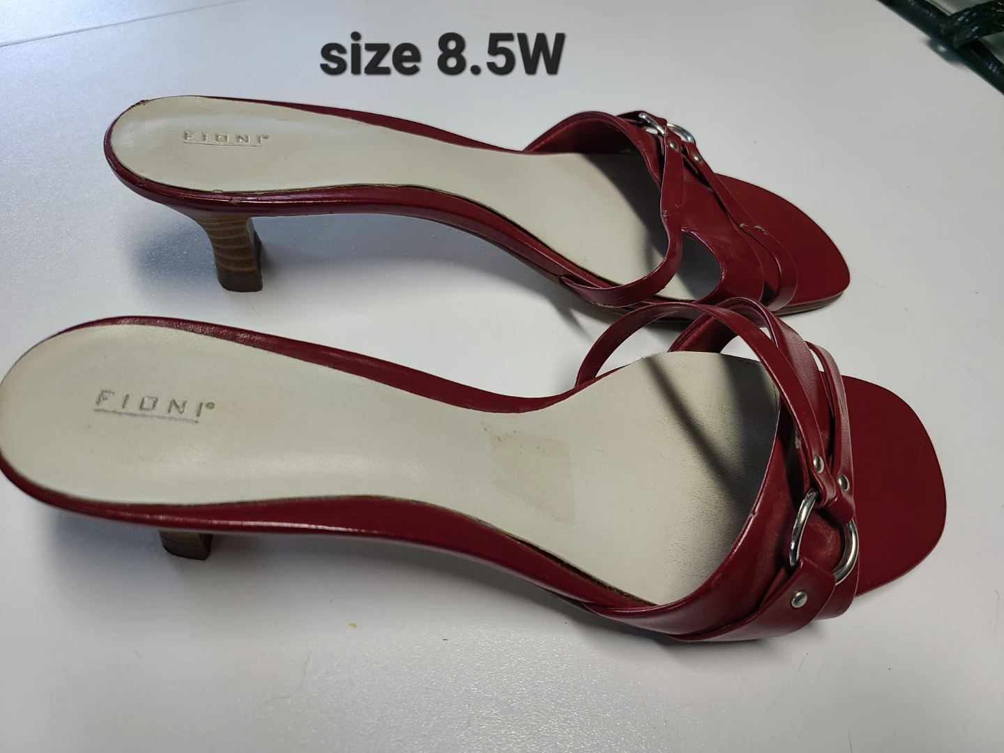 Fioni Red Slide Heels Size 8.5W