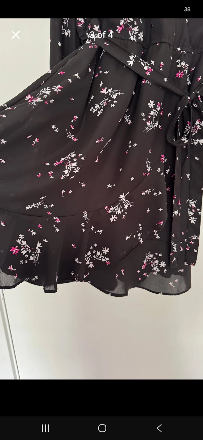Pretty  Black Floral Wrap Dress - photo 2