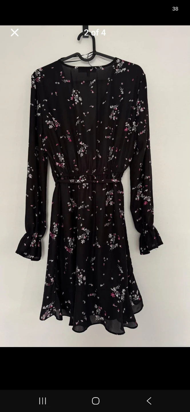 Pretty  Black Floral Wrap Dress - photo 4